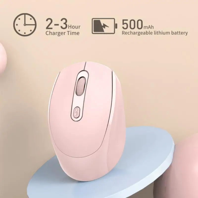 Silent Wireless Mouse Macaron Multicolor Three-mode Rechargeable Office Bluetooth Mouse Portable For MacBook Tablet Laptop