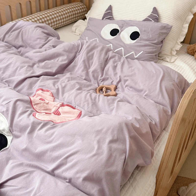 Baby Quilt Cover Cotton Soft Comfortable Breathable Children's Single Quilt Anti-dirty Protective Cover Cartoon Printing Bedding