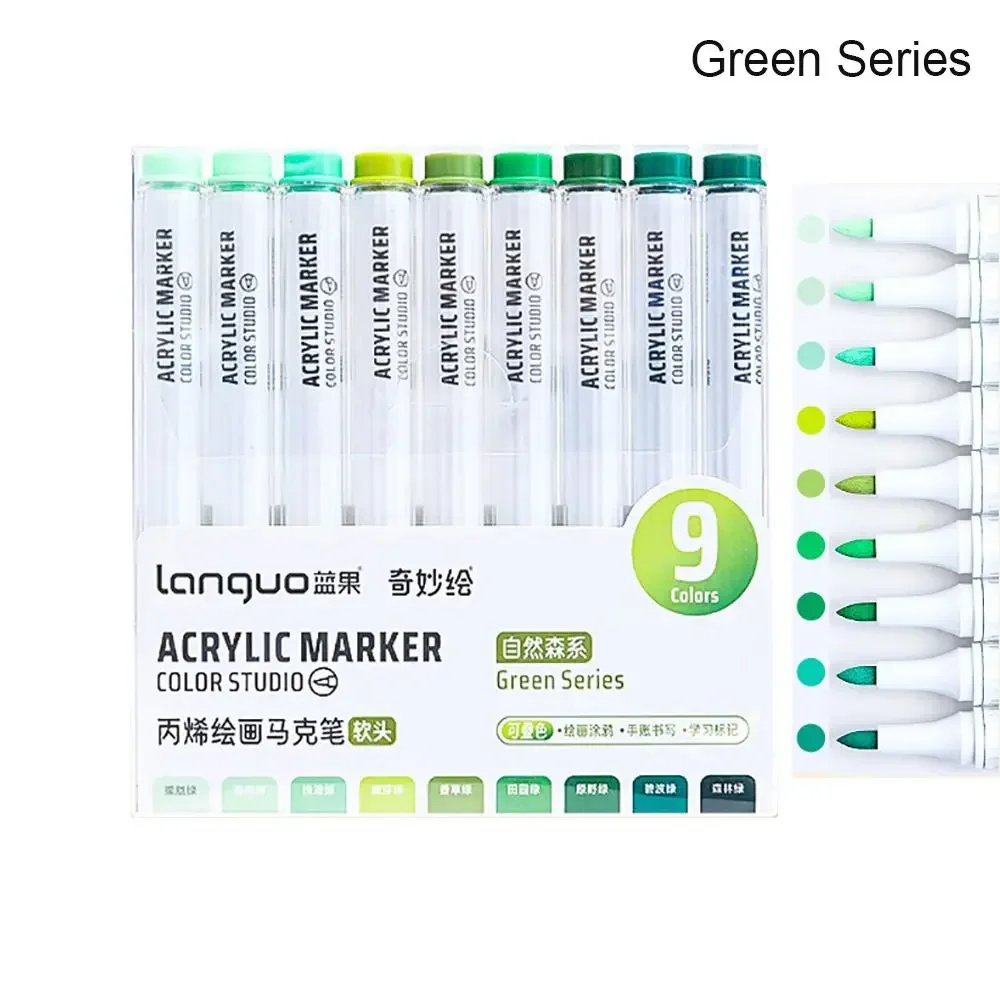 Vibrant Acrylic Marker Pen Set - Quick Drying, Smooth Writing, Stackable Color Pens