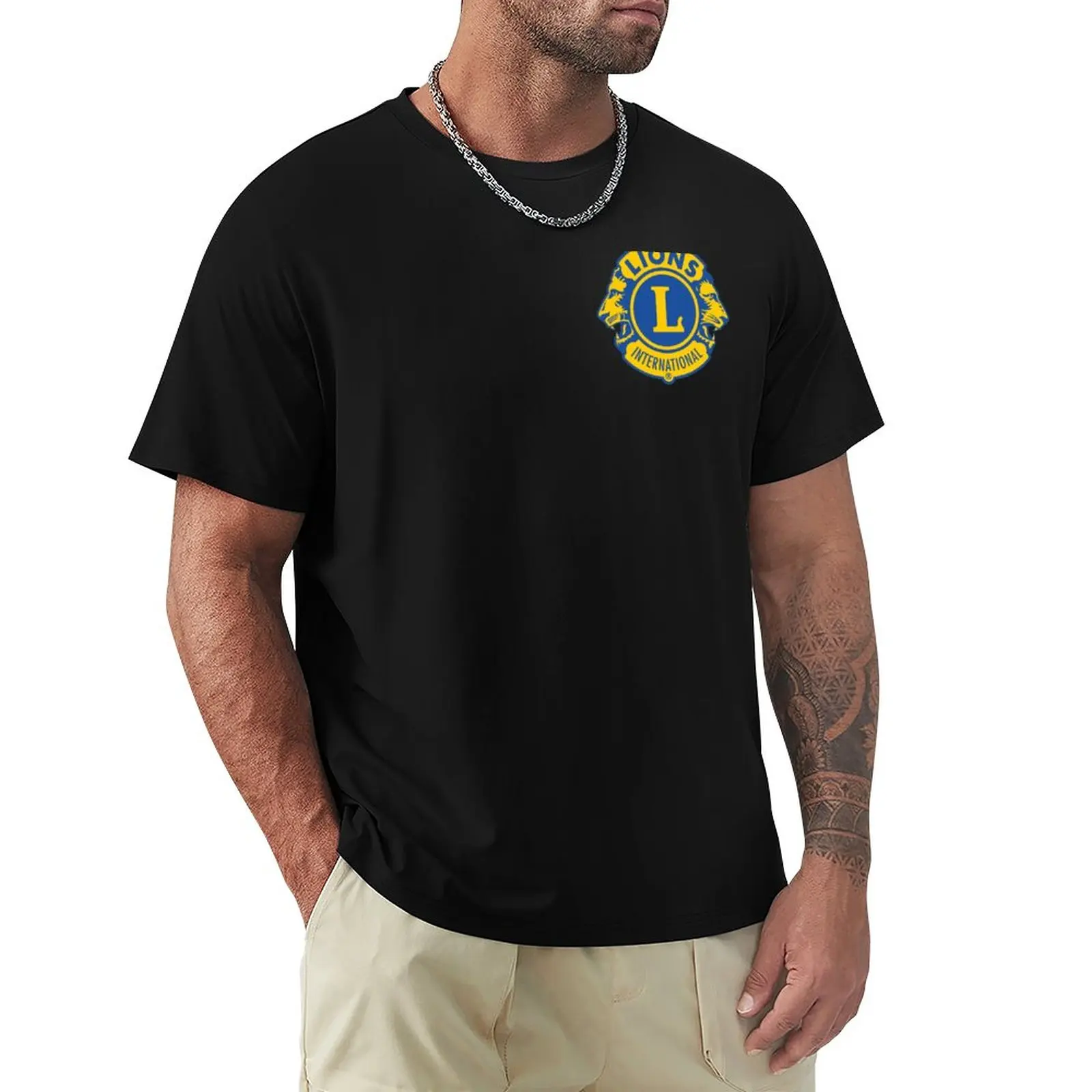 

lions clubs international T-Shirt blacks summer tops mens graphic t-shirts big and tall