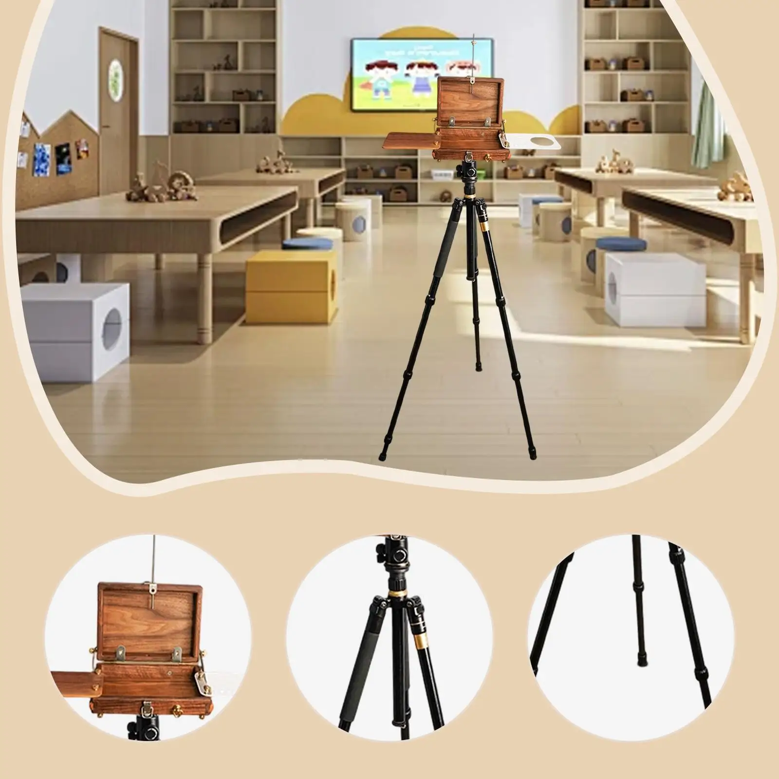 Wooden Pochade Box Easel Set 3