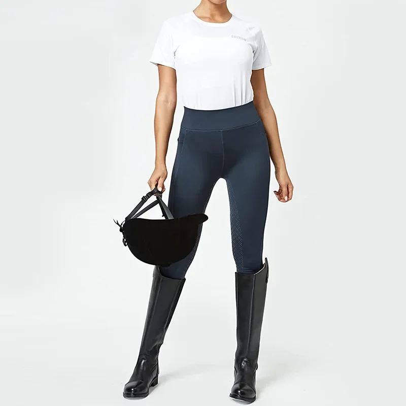 Full Seat Casual Breeches Equestrian Sportswear Elastic High Waist Tight Riding Pants Drip Slip Pants Horse Riding Clothes 6