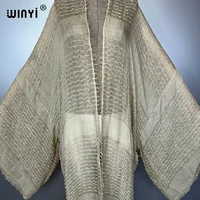 WINYI  high quality comfortable Women Soft Cardigan Loose Dress Party Boho Maxi beach Holiday Swimming Cover ups Africa Kimono - Image 2