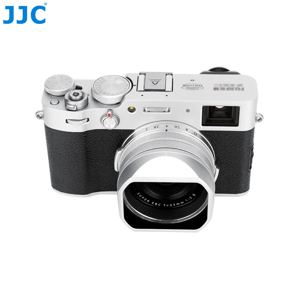 JJC Metall-Quadrat-Gegenlichtblende mit Adapterring für Fujifilm X100VI X100V Objektivschutz mit Objektivkappe – Detail 19