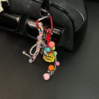 Ins Rainbow Beads Novel Personalized Hanging Chain Car Phone Case Key Bag Pendant for Men and Women Hanging Chain Decorative 1