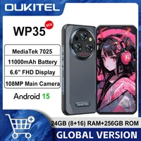 Oukitel WP35 5G هاتف ذكي متين 8GB + 256GB 33W Android15 هاتف محمول 11000mAh 6.6 1