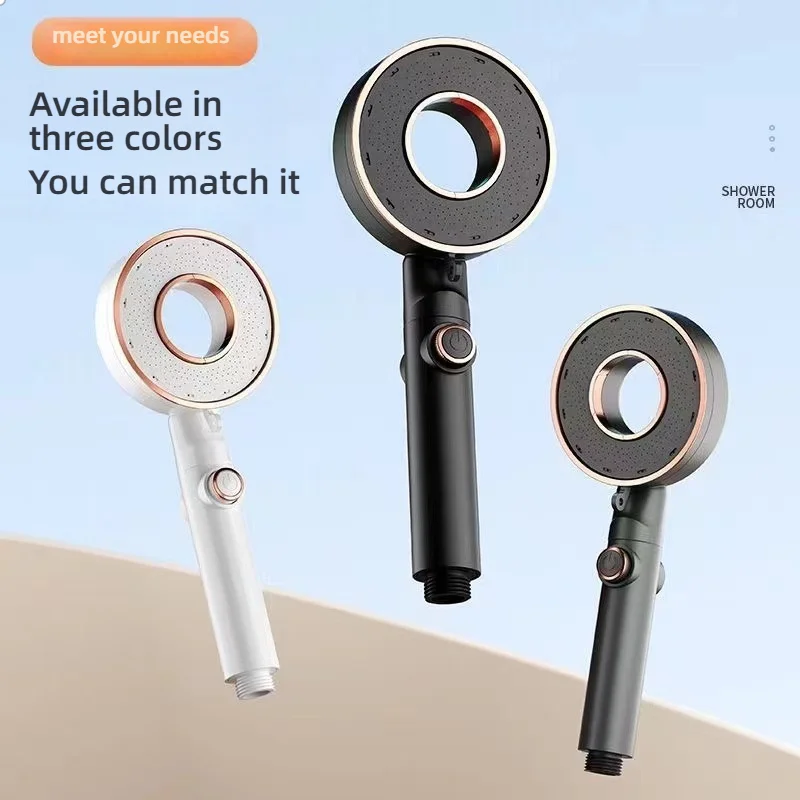 High Pressure 3 Modes Adjustable Shower Head Without Water Pipes Water-Saving Rainfall Spray Shower Spray Accessorie