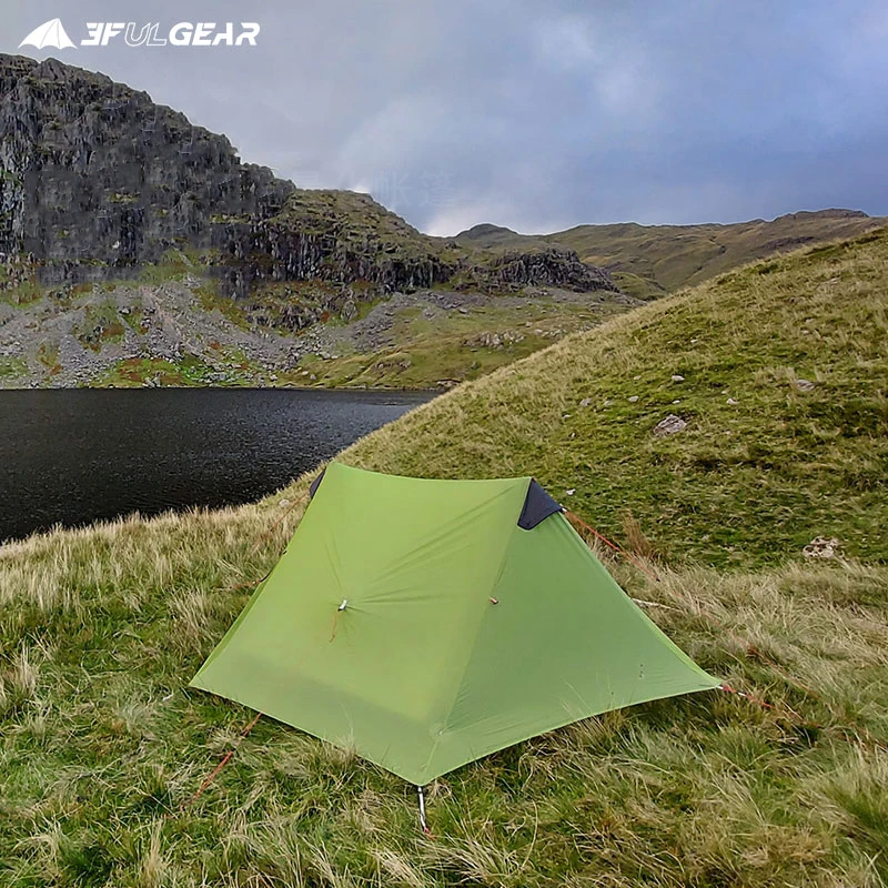 3F UL GEAR LanShan1 2 Ultralight Camping Tent Outdoor 15D Nylon Silicone 1-2 Person 3/4 Season Camping Professional Pyramid Tent