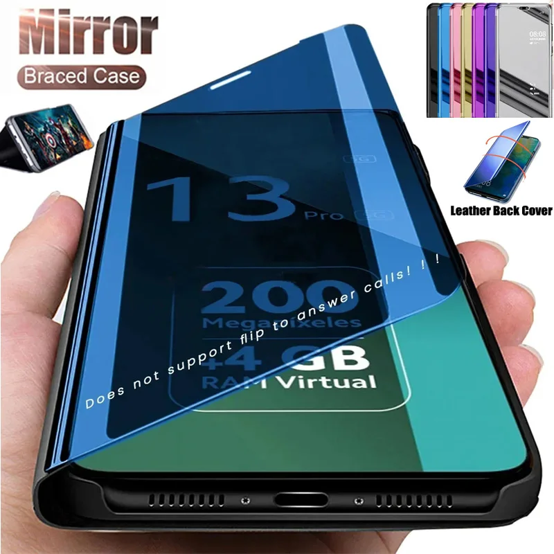 Premium Mirror Leather Flip Magnetic Phone Cover