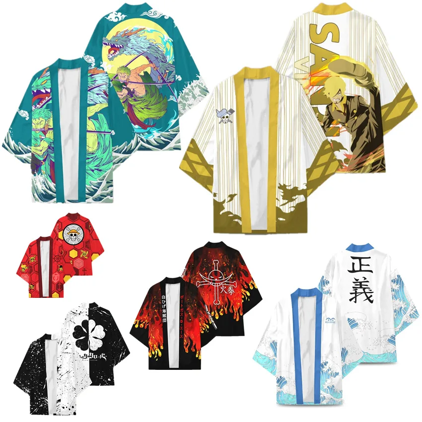 

Anime Jujutsu Kaisen Monkey D. Luffy Roronoa Cosplay Kimono Cape Casual Loose Comfortable Outside Wear Cape Coat