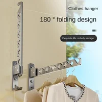 Clothes Drying Rack Adjustable Angle Clothes Hanger Wall-mounted Coat Dryer Collapsible Clothing Organizer Large Loading-bearing 1