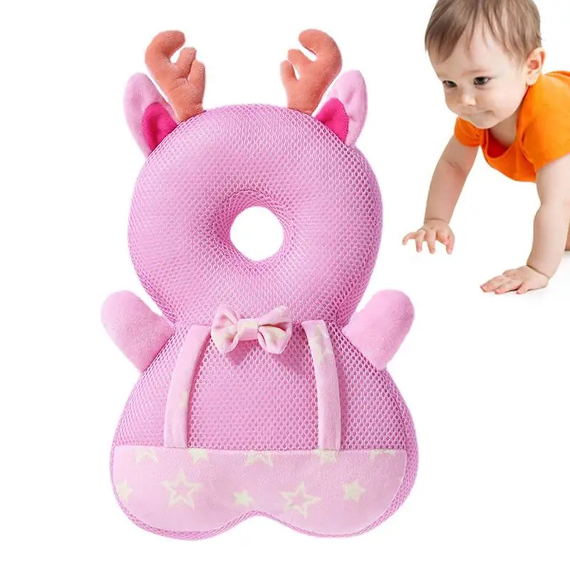 Baby Head Protector For Crawling Cotton Head Protection Pillow Protective Multifunctional Anti-Fall Baby Backpack Adjustable pregnant woman pillow u type double wedge natural latex waist support side pillow pregnant woman waist protection pillow