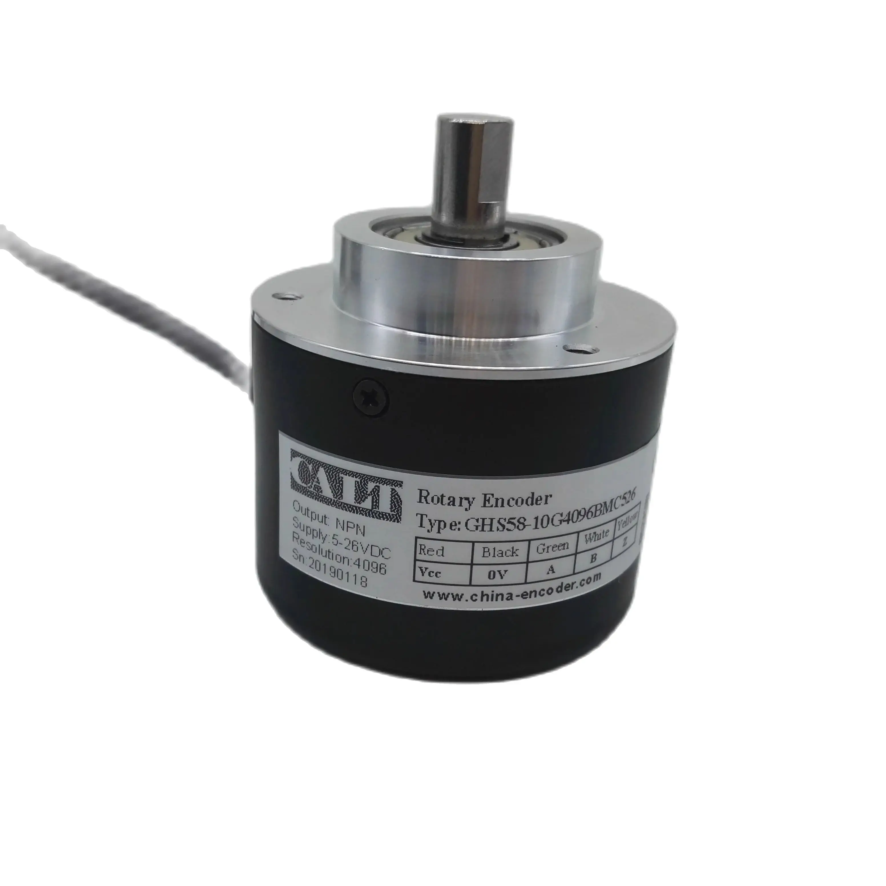High Resolution 1000 2500 4096 Pulse GHS58 10mm shaft NPN Output ...
