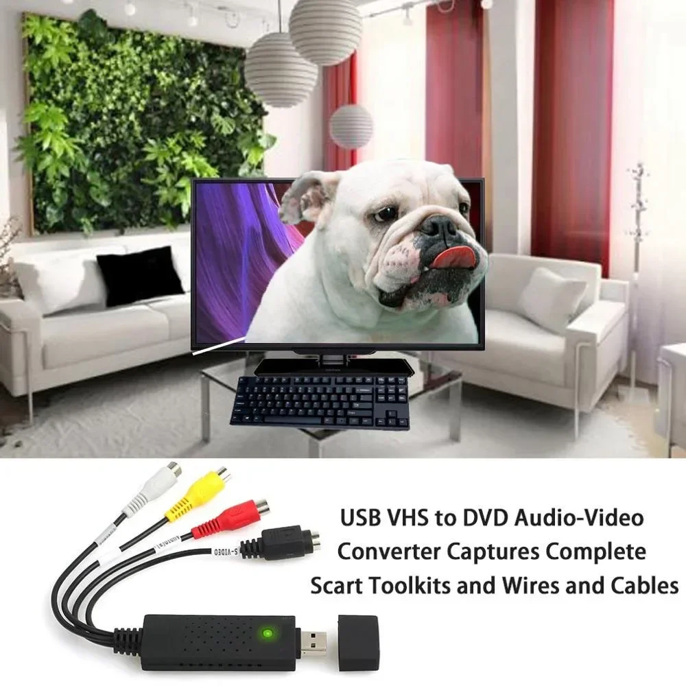 Video card USB2.0 VHS To DVD Converter Convert Analog Video To Digital Format IPTV Audio game VHS Record Capture video capture card