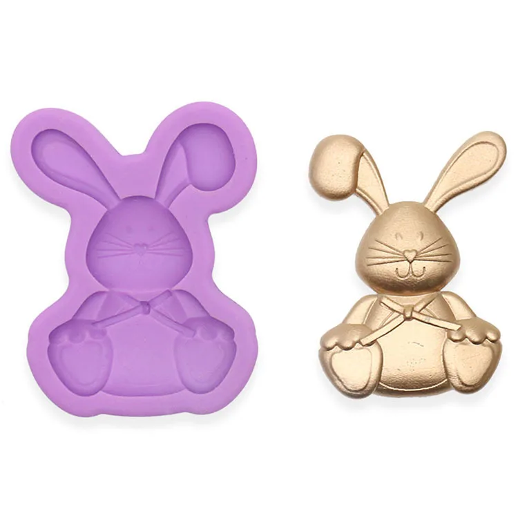 

Easter Silicone Mold Easter Rabbit Bunny Colored Egg Mould DIY Baking Jelly Handmade Chocolate Mold форма для выпечки силикон