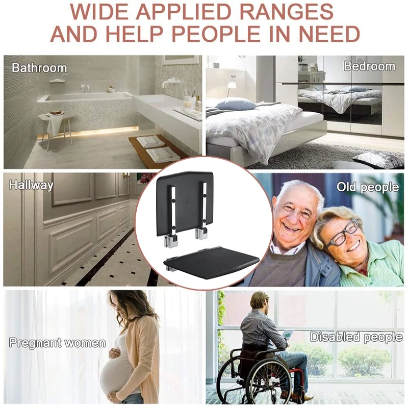 Ground Chair Bathroom Chair for the Elderly Folding Chairs Gappo Shower Stool Bath Seniors Camping Foldable Portable Boat People 6