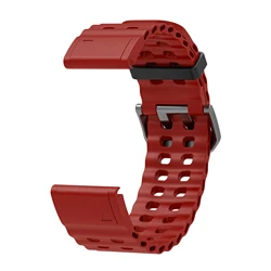Premium Sport Silicone Band - Durable Quick Fit Strap for Multi - Size Wristwatches (Wine red)