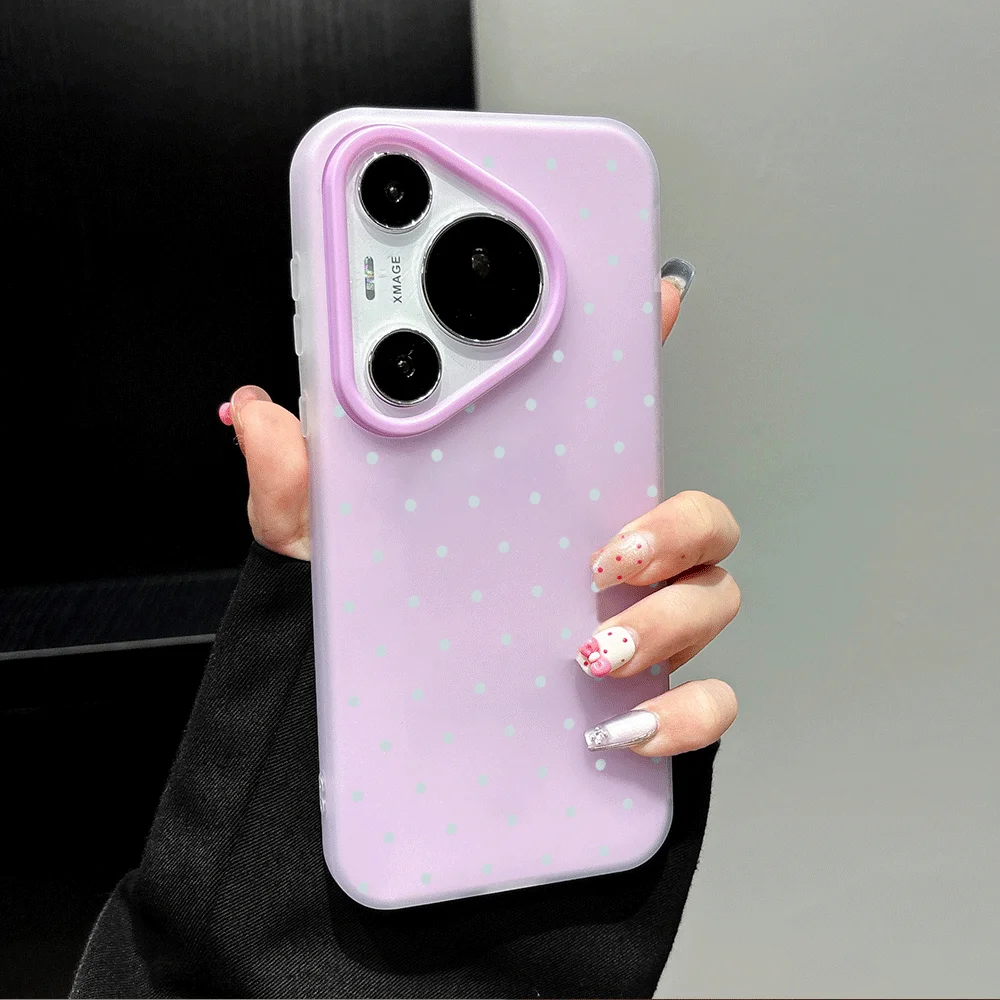 Charming Light Blue Polka Dot Phone Case - Soft Protective Cover