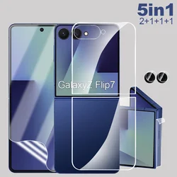 Enhanced 5 - in - 1 Camera and Screen Protector Set with Tempered Glass and Hydrogel Film - Galaxy Z Flip 7 (5in1)