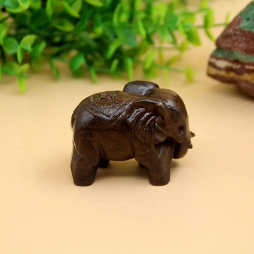 

Lucky Home Decoration Micro Landscaping Garden Symbolizes The Wealthy Desk Decor Wood Elephant Hand Carved Elephant Statue