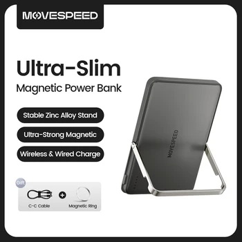 MOVESPEED S10Pro Magnetic Power Bank 10000mAh Wireless Portable External Battery with Stand for MagSafe PowerBank for iPhone 16 1