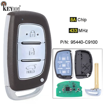 Keyforkess 433MHz 8A Chip di P/N: 95440-C9100 3 Pulsante di Ricambio Keyless-Go Smart Chiave A Distanza Fob per Hyundai IX25 Creta 2017