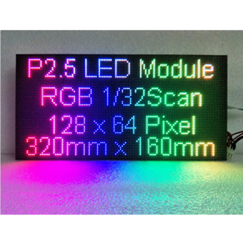 AiminRui P2.5 Indoor SMD LED Module / Panel 320x160mm Full Color Display 3in1 1/32 Scan SMD2121 HUB75E 128x64 Pixels Matrix RGB