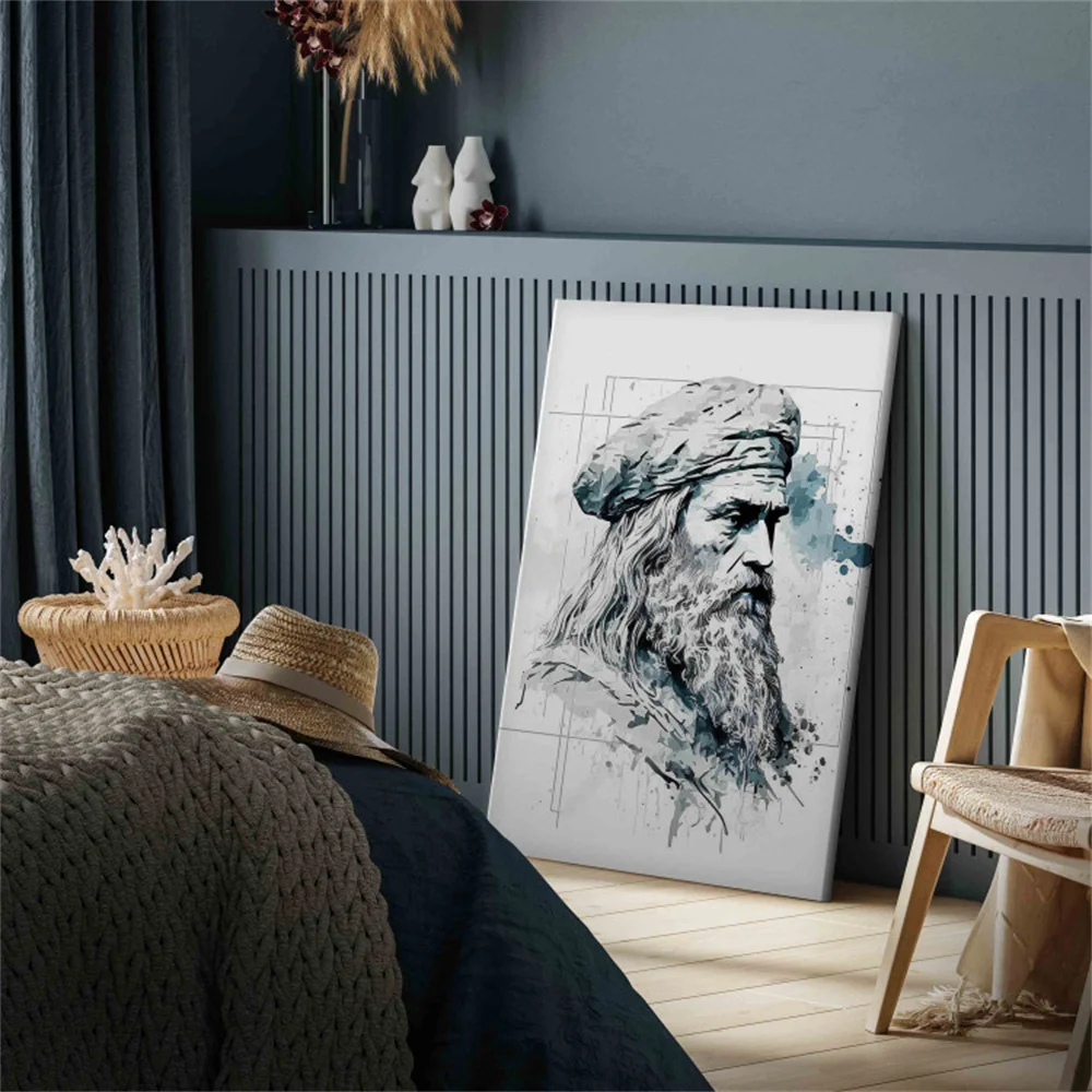 

Famous Aesthetic Portrait Leonardo Da Vinci Modern Portrait Wall Canvas Painting Nordic Art Poster Prints Living Room Home Decor