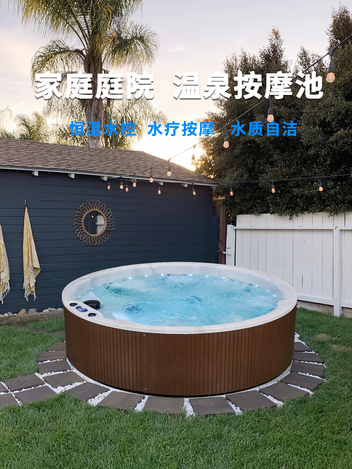 Idromassaggio Rotondo Personalizzato Jacuzzi Villa Smart Spa Spa A Temperatura Costante