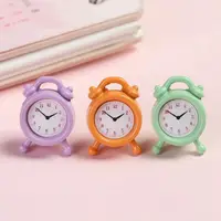 1pc 1:12 Scale Metal Alarm Clock Mini Home Decoration Dollhouse Miniature Toy Doll Kitchen Living Room Accessories 10 Colors 2