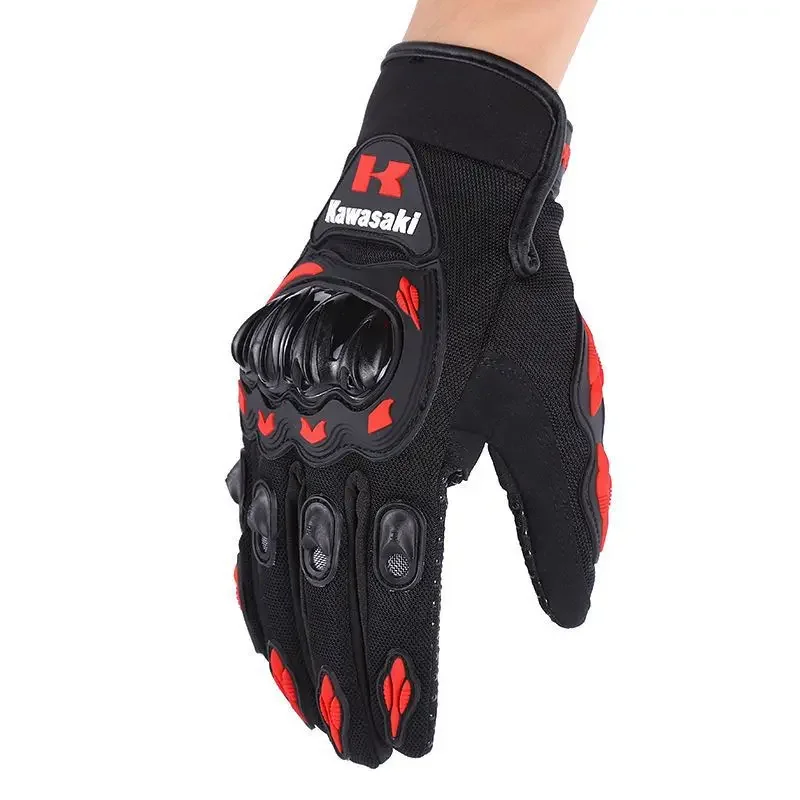 Kawasaki off-road gloves, all finger bicycle breathable gloves, motorcycle anti fall knight gloves, outdoor 3