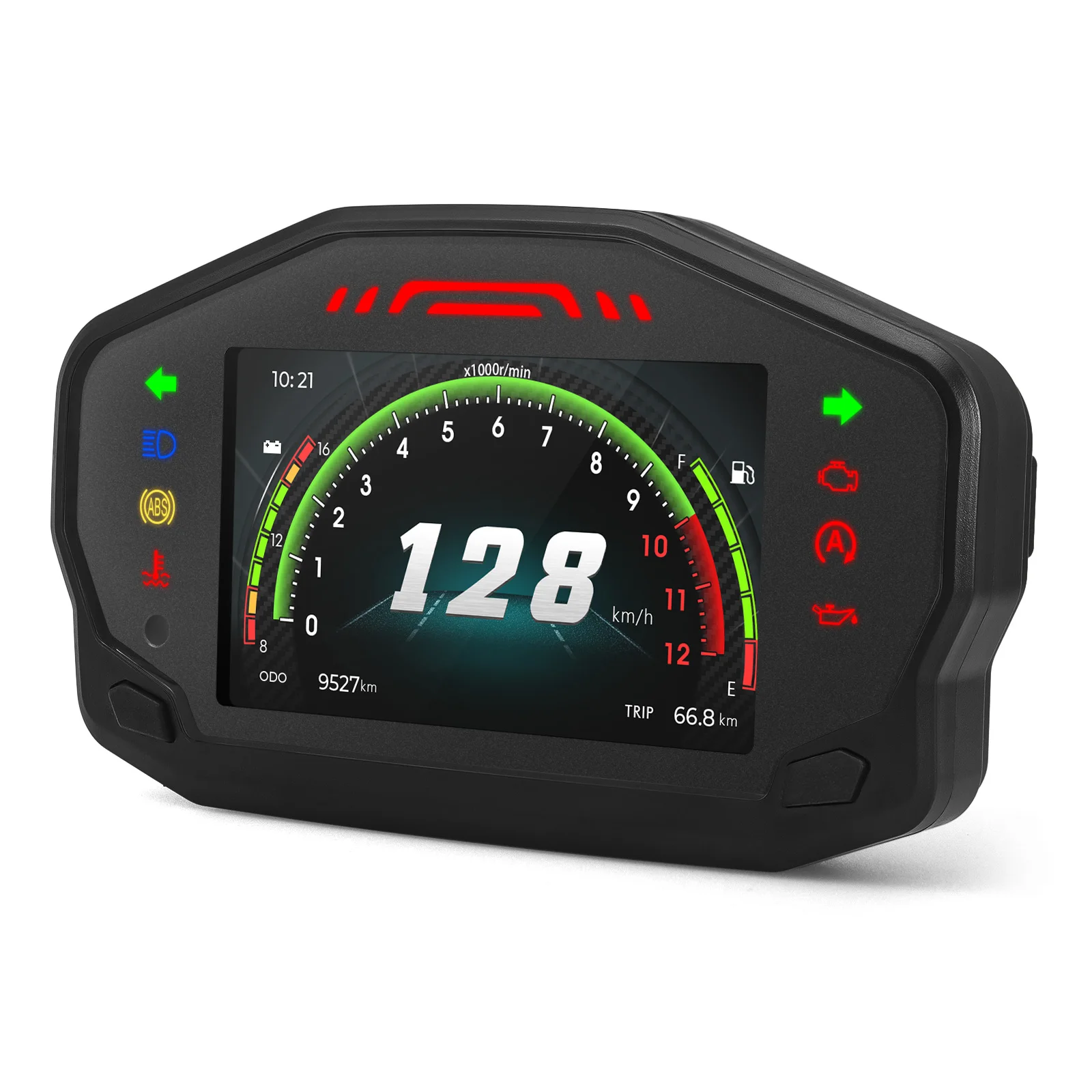 Universal Motorcycle Speedometer Tachometer Fuel Gauge Time RPM Trip Odometer Digital Dashboard For 12V Motorcycle Display Gauge