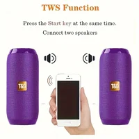 TG117 Portable Bluetooth Speaker Outdoor Wireless Woofer Free Call /FM/TF Card/USB Flash Drive Connect Mobile Phone/Tablet/TV 4