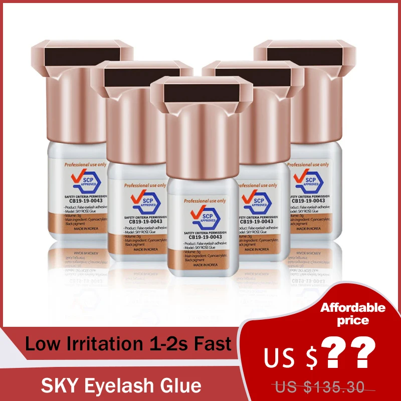 

Original Korea Sky Rose Glue Low Irritation 1-2s Fast Dry Retention 6-7 Weeks For Eyelash Extensions Glue Lashes Glue Makeup Too