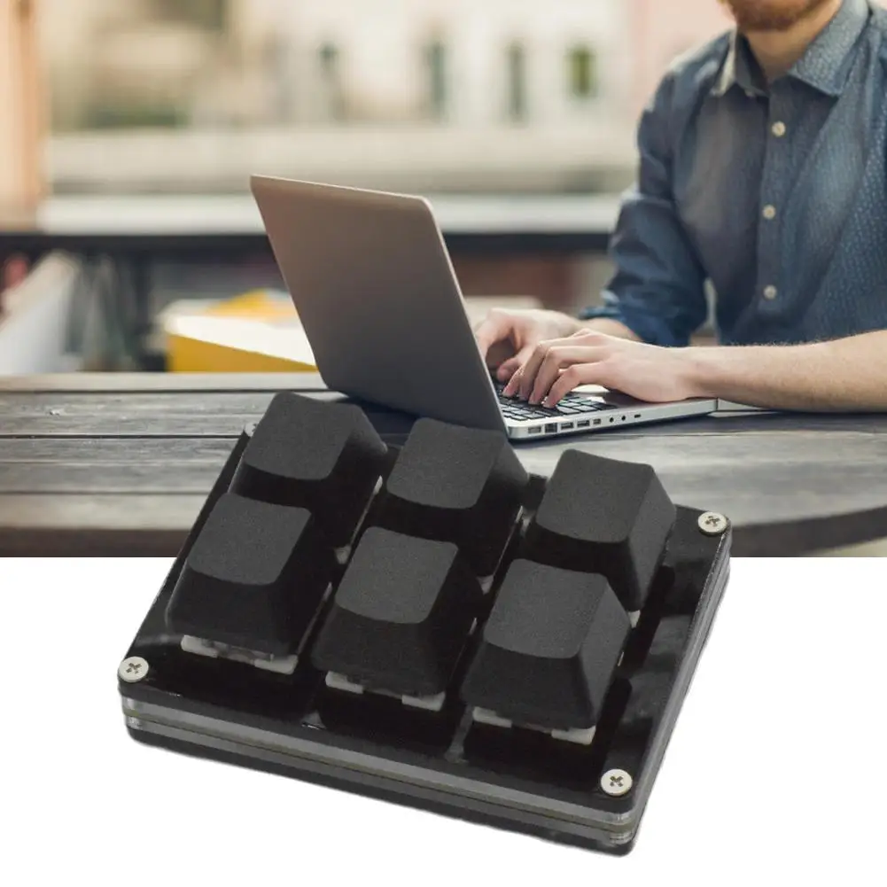 Mini Teclado sem Fio Bluetooth para Jogos Usb Modo Duplo Programável Hardware Macro Desenho Photoshop