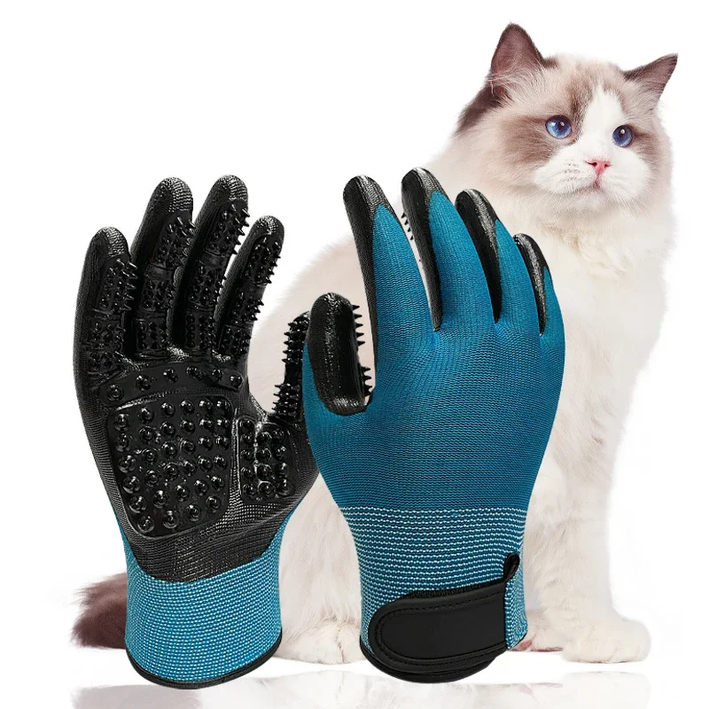 Deshedding Glove Petting Gloves For Cats One Pair Hair Grooming