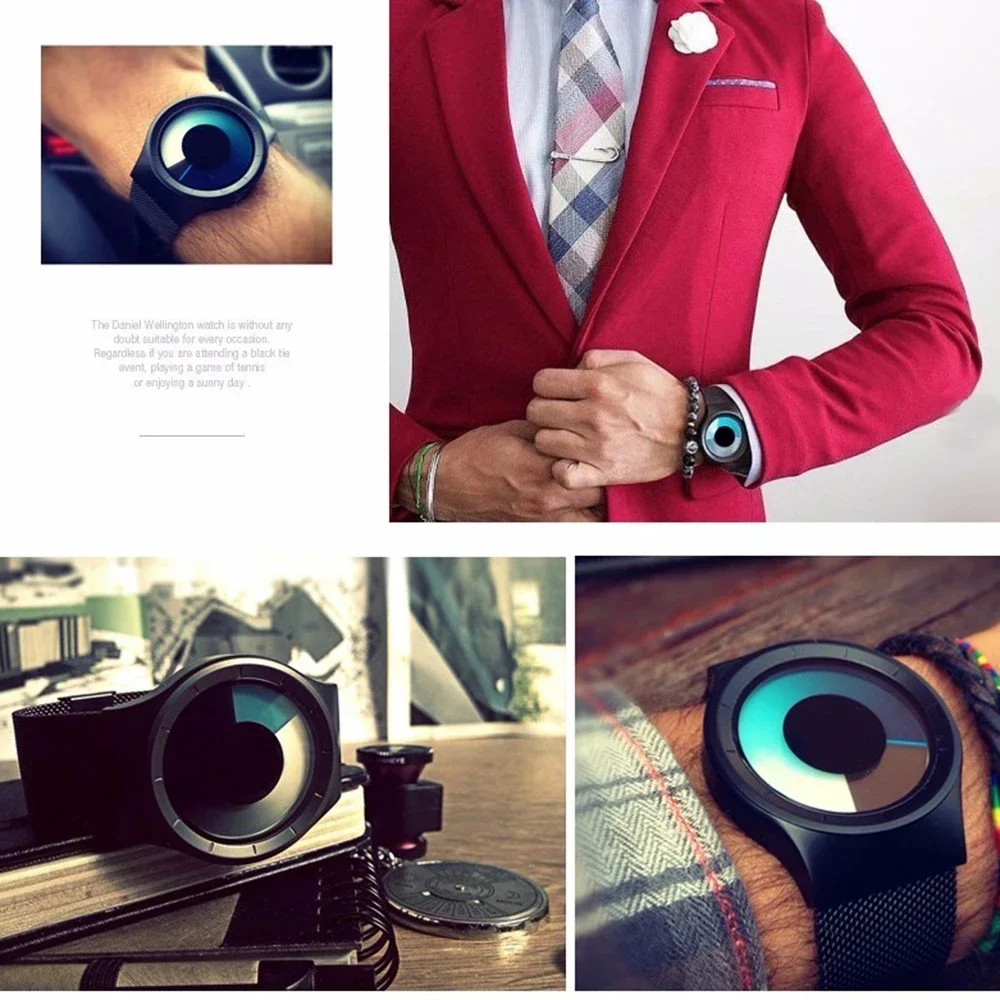 Creative Gift Quartz Watches Men Top Fashion Brand Casual Stainless steel Mesh Band Unisex Watch Clock Male female Gentleman - 6