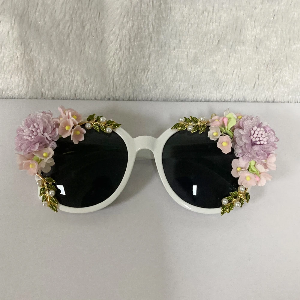 New Fashion Flower Sunglass Vintage Metal Bird Summer Beach