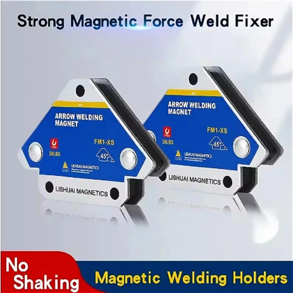 Hot 2pcs 12.5KG Magnetic Welding Holders Angle Solder Arrow Magnet Weld Fixer Positioner Ferrite Holding Auxiliary Locator Tools