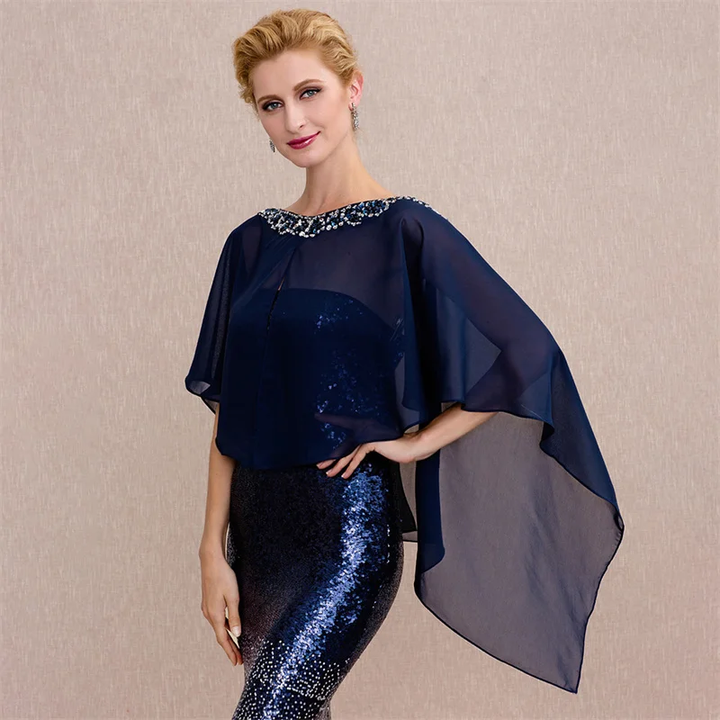 Bolero Pailletten Jacke Blau Blazer Winterjacke Damen Glitzer