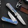 Austria M390 Powdered Steel Folding Knife Titanium Handle 60 HRC Ceramic Bearing EDC Tools Camping Hunting Outdoor Folding Knife 5
