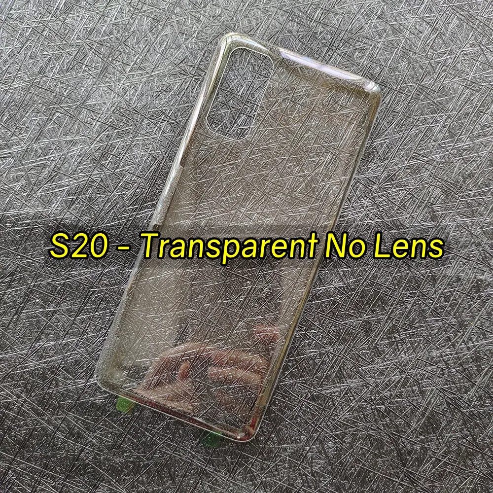 Premium Clear Glass Back Cover with Camera Lens Replacement - Enhanced Durability and Style