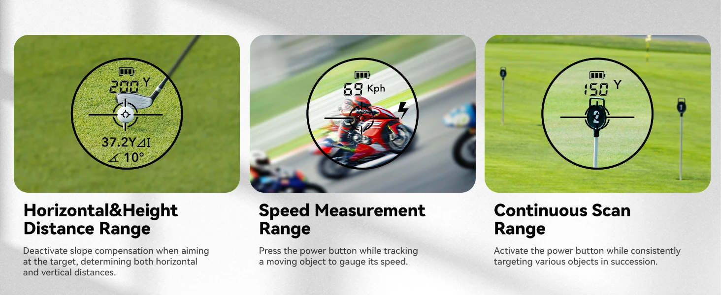 REDTIGER C001B Golf-Entfernungsmesser mit Neigung 1000 m 1200 Yards Laser-Entfernungsmesser Golf 7-fache Vergrößerung wiederaufladbarer Entfernungsmesser – Detail 4