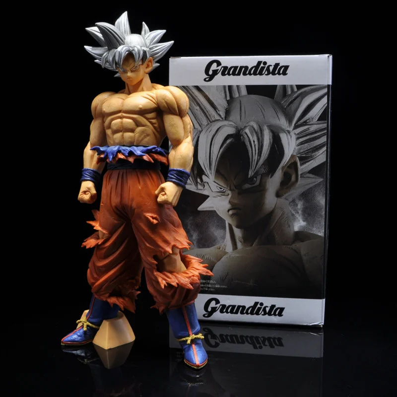 Dragon ball super prata cabelo ultra instinto son goku figura kakarotto  figuras pvc 31cm anime figuras estátua collectible brinquedo do miúdo