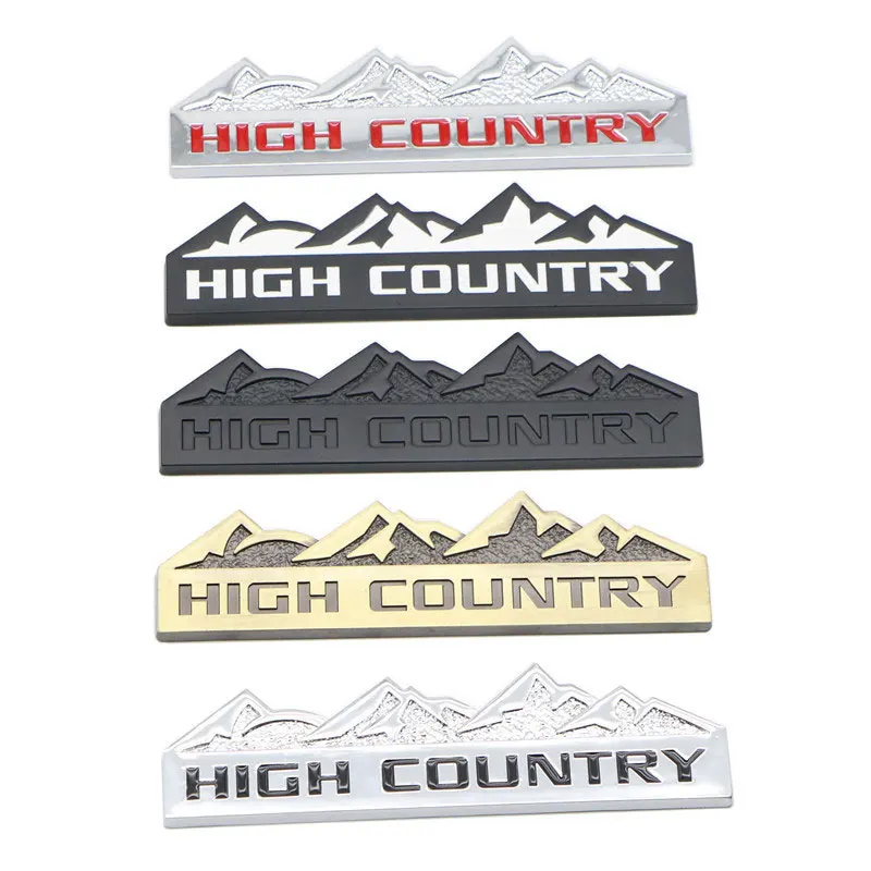 

HIGH COUNTRY car stickers highland area car body rear metal stickers cross-country modification can be changed to the net