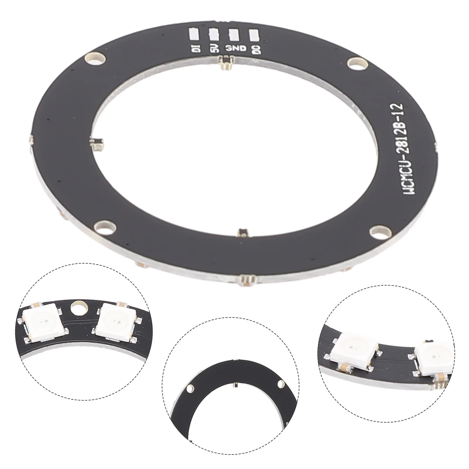 5V LED-Ring Individuell adressierbare RGB-LED - NeoPixel-Ring für WS2812 Vollfarb-Treiberlampe Tragbares Beleuchtungszubehör – Detail 19