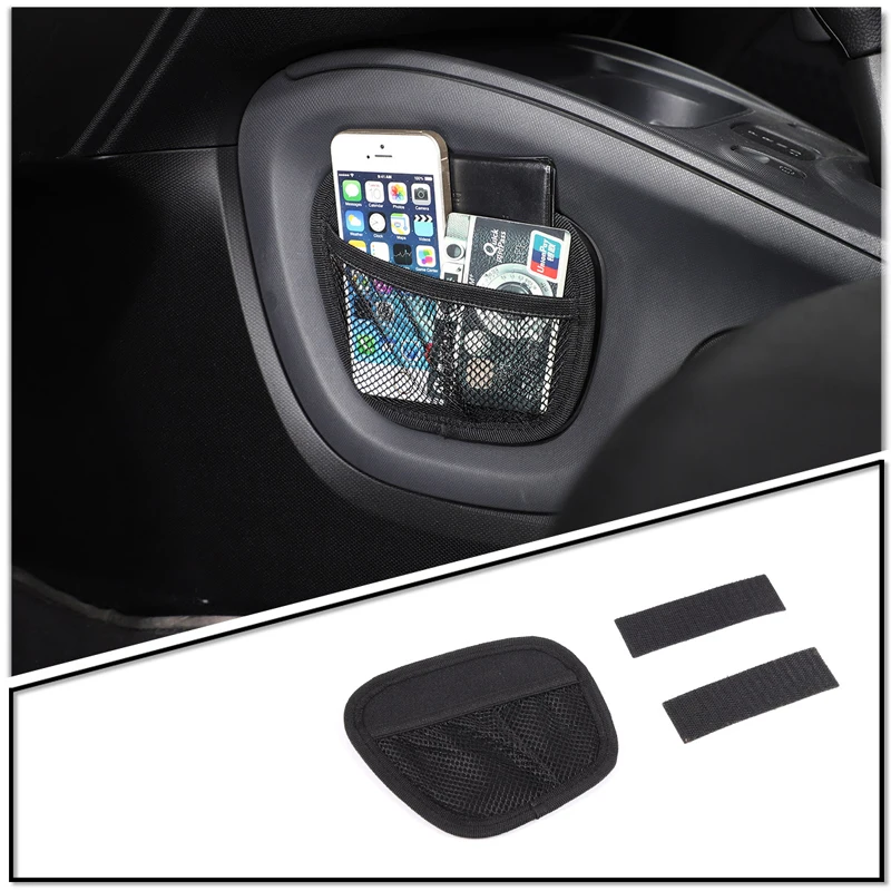 Car Central Control Side Storage Bag Net String Bag Mesh Patch Pocket Per Smart 453 Fortwo Forfour 2016-2021 Accessori Per Auto