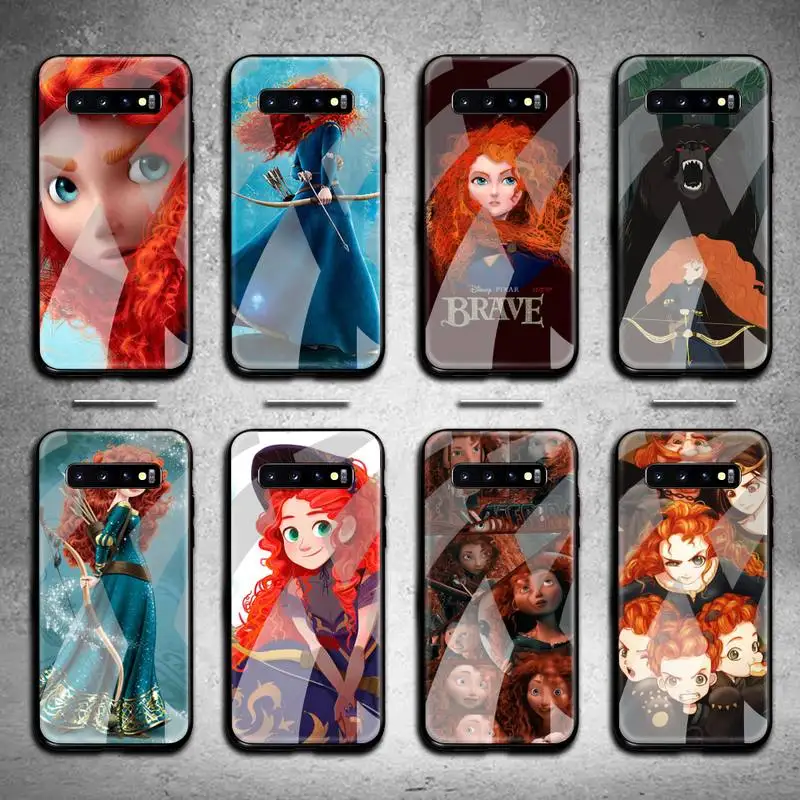 Чехол для телефона принцессы храбрости Merida из закаленного стекла Samsung S20 Plus S7 S8 S9