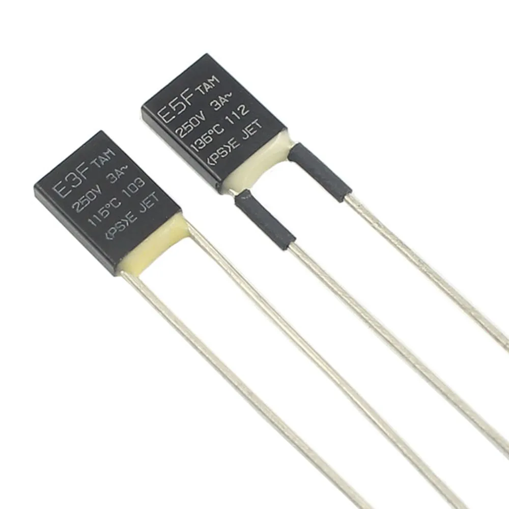 5pcsE3FE5FThermalFuseTF115C136C115136Degree3A250VRHBlack