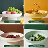 Fruit Vegetable Dish with Drainage Holes, Elegant Plastic Basket for Kitchen Counter/Table Centerpiece Decorative Storage Basket 2